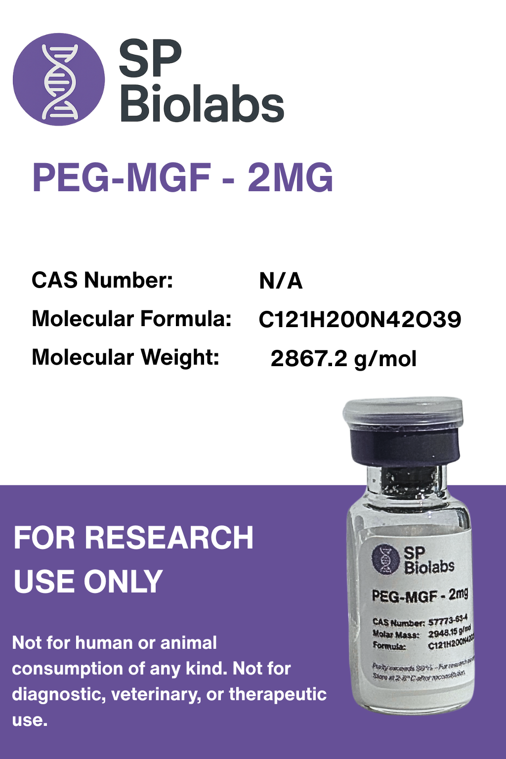 PEG-MGF (PEGylated Mechano Growth Factor) - 2mg