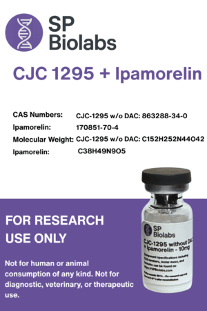 CJC-1295 (No DAC) + Ipamorelin - 10mg Blend (5mg CJC-1295 w/o DAC + 5mg Ipamorelin)