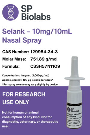 Selank – 10 mg / 10 mL Nasal Spray