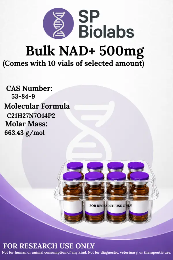 NAD⁺ (Nicotinamide Adenine Dinucleotide, Oxidized Form) - 500mg (Bulk)